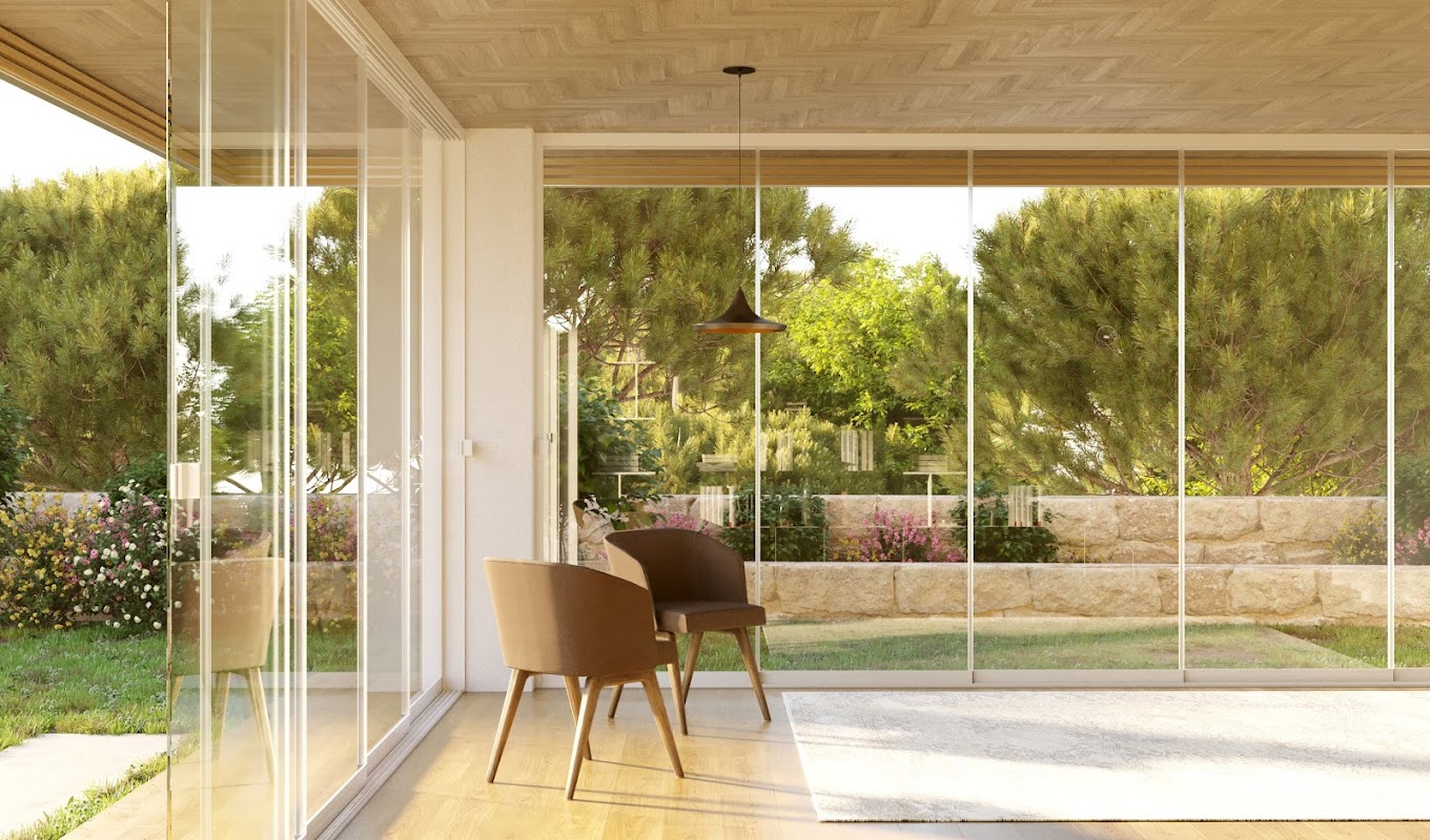 La chiusura di un balcone con vetrate panoramiche amovibili (...