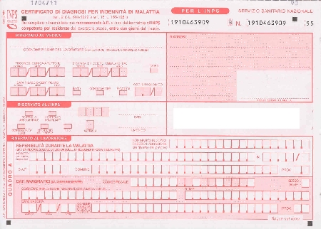 Certificati attestanti malattia non provenienti dal Pronto so...